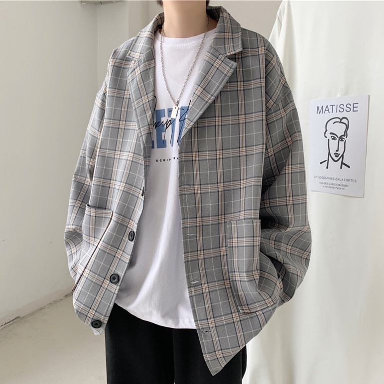 Áo Blazer nam caro, áo khoác nam dáng rộng mặc ngoài thời trang Unisex