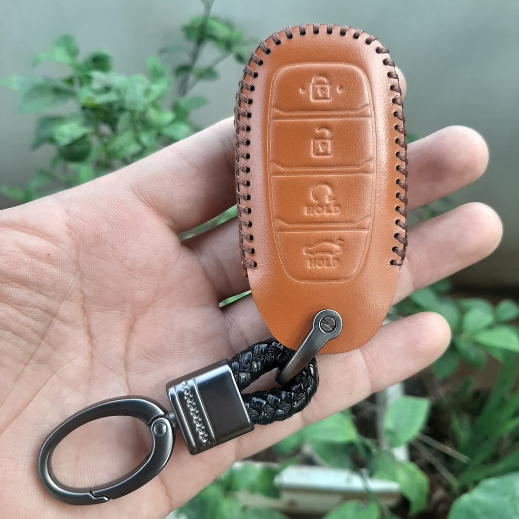 Bao Da Chìa Khoá Hyundai Accent 2021, 2022, 2023, ENLANTRA 2023  - Da Thật 100% - Bảo hành 2 năm