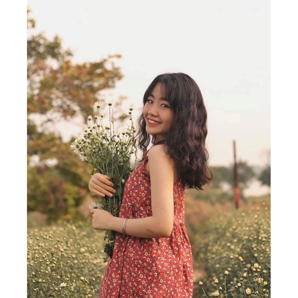 Đầm Hoa Nhí 2 Dây Nữ CARLA Váy Dây Buộc Hoa Nhỏ 3 Màu | BigBuy360 - bigbuy360.vn