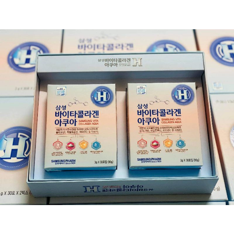 Bột Collagen Xanh Samsung Pharm Vita Aqua