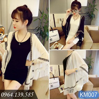 Áo choàng kimono cánh dơi đi biển, du lịch, đi chơi cực xinh, viền thổ cẩm Xịn