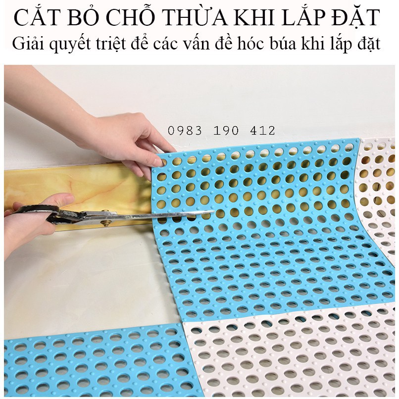 Tấm lót sàn 3T - Vỉ nhựa lỗ ghép chống trơn trượt nhà tắm