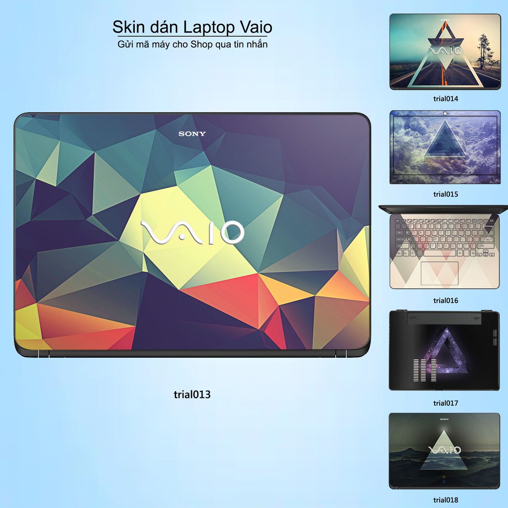 Skin dán Laptop Sony Vaio in hình Đa giác nhiều mẫu 3 (inbox mã máy cho Shop)