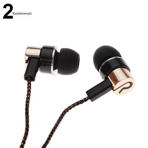 Tai Nghe Nhét Tai Có Dây Bện Cổng 3.5mm Cho iPhone Samsung