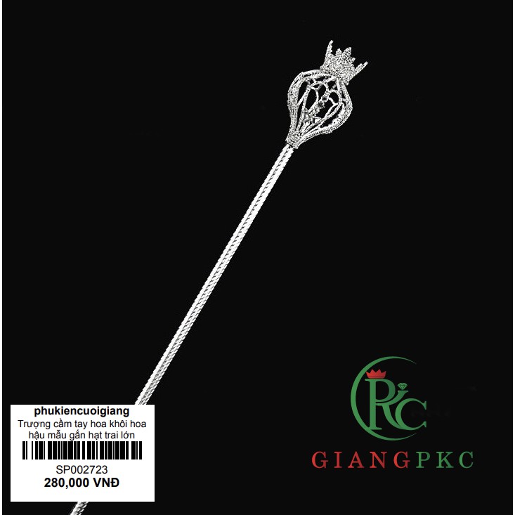 Quyền trượng cầm tay hoa khôi hoa hậu mẫu gắn hạt trai lớn sp002723