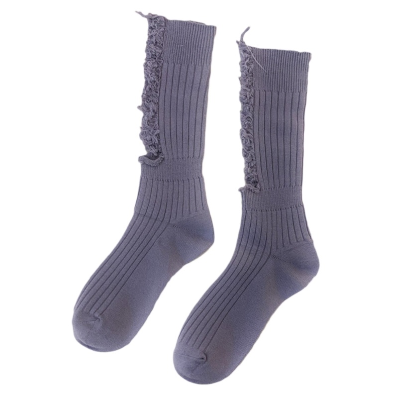 Xixi Tất Dệt Kim Màu Trơn Rách Lỗ Thời Trang Harajuku Mùa Hè Cho Nữ