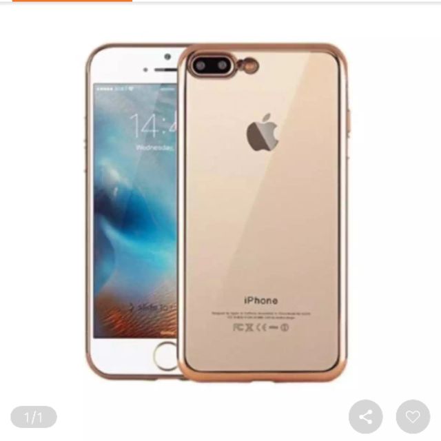 Ốp dẻo viền vàng hiệu Ou Case iphone 7 plus