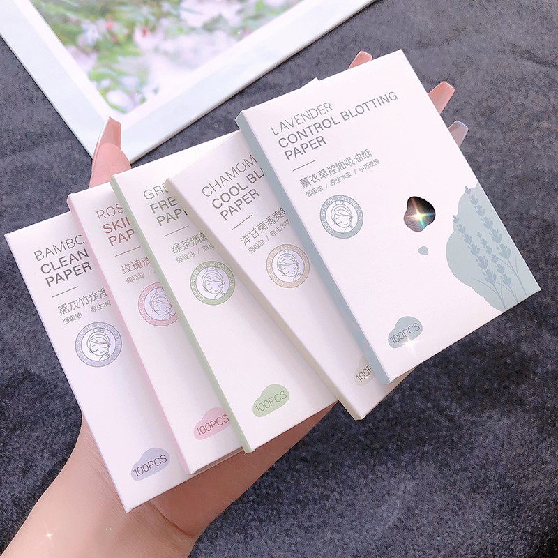 Set 100 Tờ Giấy Thấm Dầu Làm Sạch Da Mặt Kiềm Dầu MACAIER NO.139