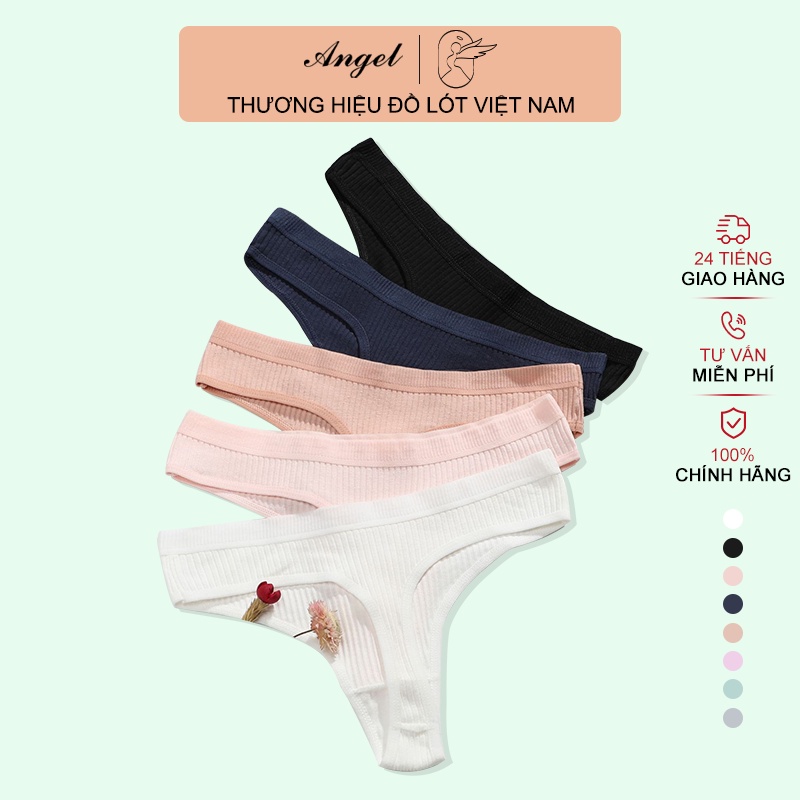Quần lót lọt khe nữ cotton cạp trễ thoáng khí, dễ chịu, phong cách Âu Mỹ size M-XL