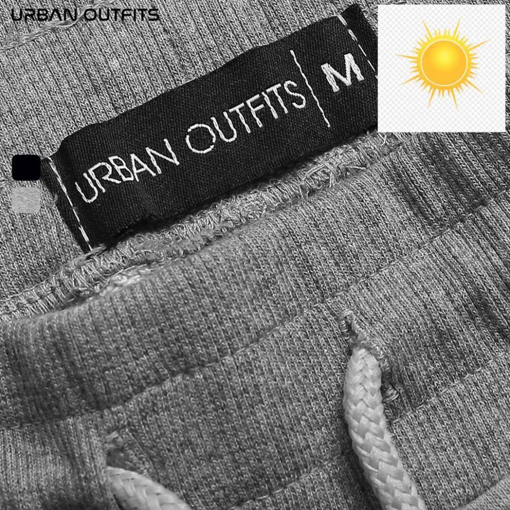 Quần Short Nữ Nam Ống Suông Ngắn URBAN OUTFITS In Chữ UO Xéo QSR02 Lưng Thun Cotton Nỉ