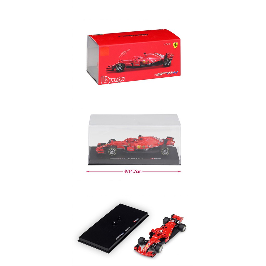 Bburago Mô Hình Xe Hơi Ferrari Series Sf71h # 5 Sebastian Vettel Tỉ Lệ 1: 43