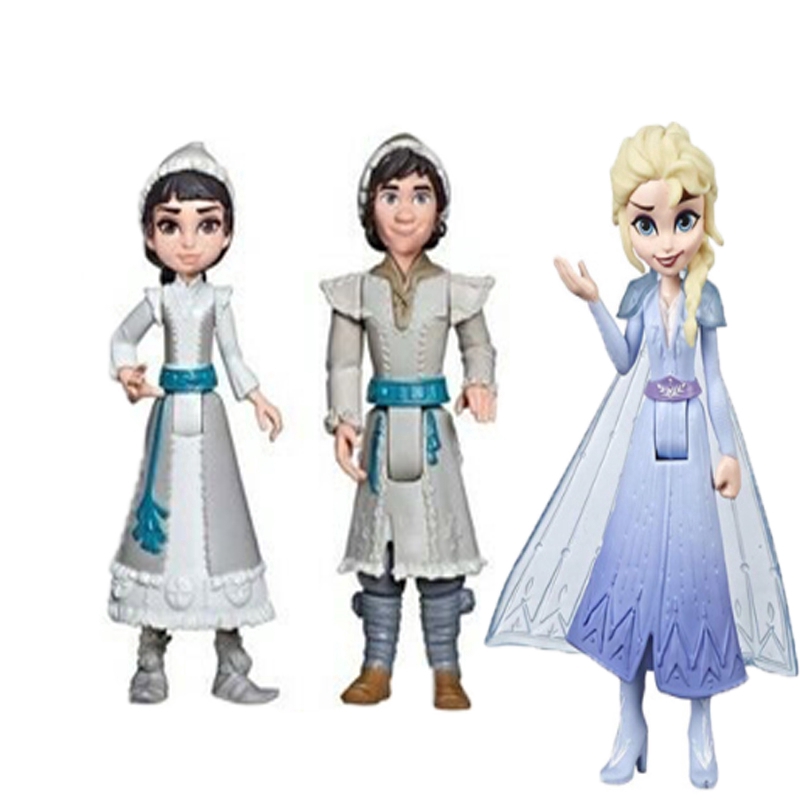 Frozen2 Princess Figures with Elsa Anna Kristoff Sven Olaf And Nokk Cake Toppers Decoration 9 Piece Set Action Toy