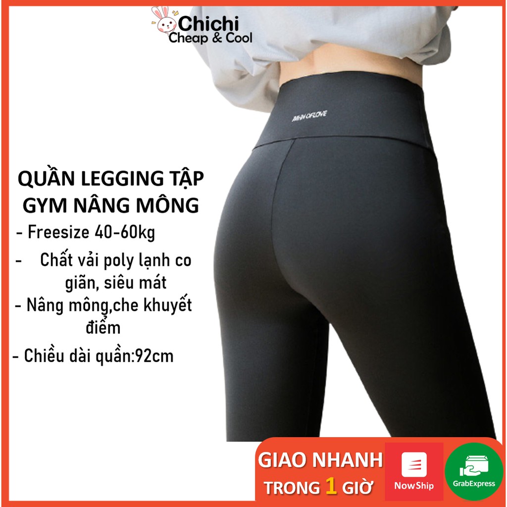 Quần Legging Tập Gym Nâng Mông In Chữ Siêu Đẹp HM07 Chichi.Quần Legging Nữ Cạp Cao freesize Siêu Mát Form Thể Thao