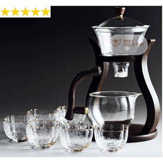 Bộ dụng cụ pha trà thủy tinh Chuyên nghiệp chất liệu trong suốt 6cups