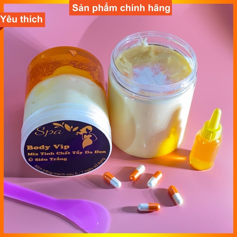 KEM BODY VITAMIN MIX TINH CHẤT LÀM TRẮNG NHANH CẤP TỐC + TẶNG KÈM CHAI KHỬ THÂM+ 5V KÍCH TRẮNG+ 1 MUỖNG | BigBuy360 - bigbuy360.vn