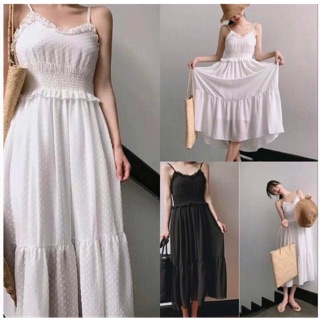 Váy maxi lưới bi
