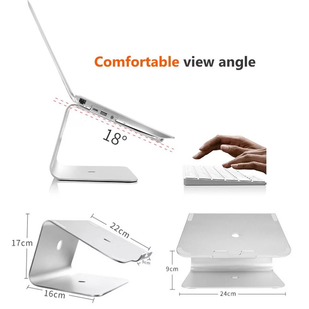 Đế nâng laptop high stand nhôm nguyên khối cho macbook, máy tính xách tay laptop hãng Ximi - X3 U