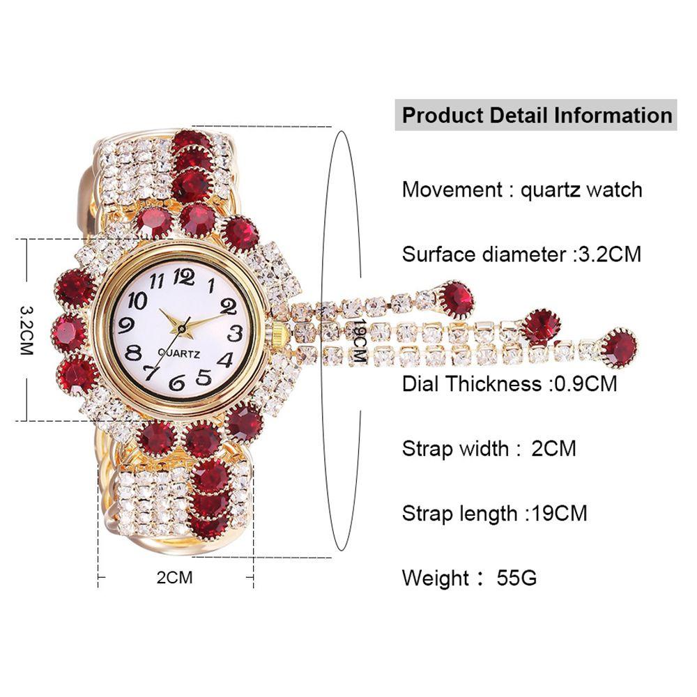 WATTLE Đồng Hồ Quartz Nữ Dây Thép Đính Hột Xoàn Thiết Kế Mới