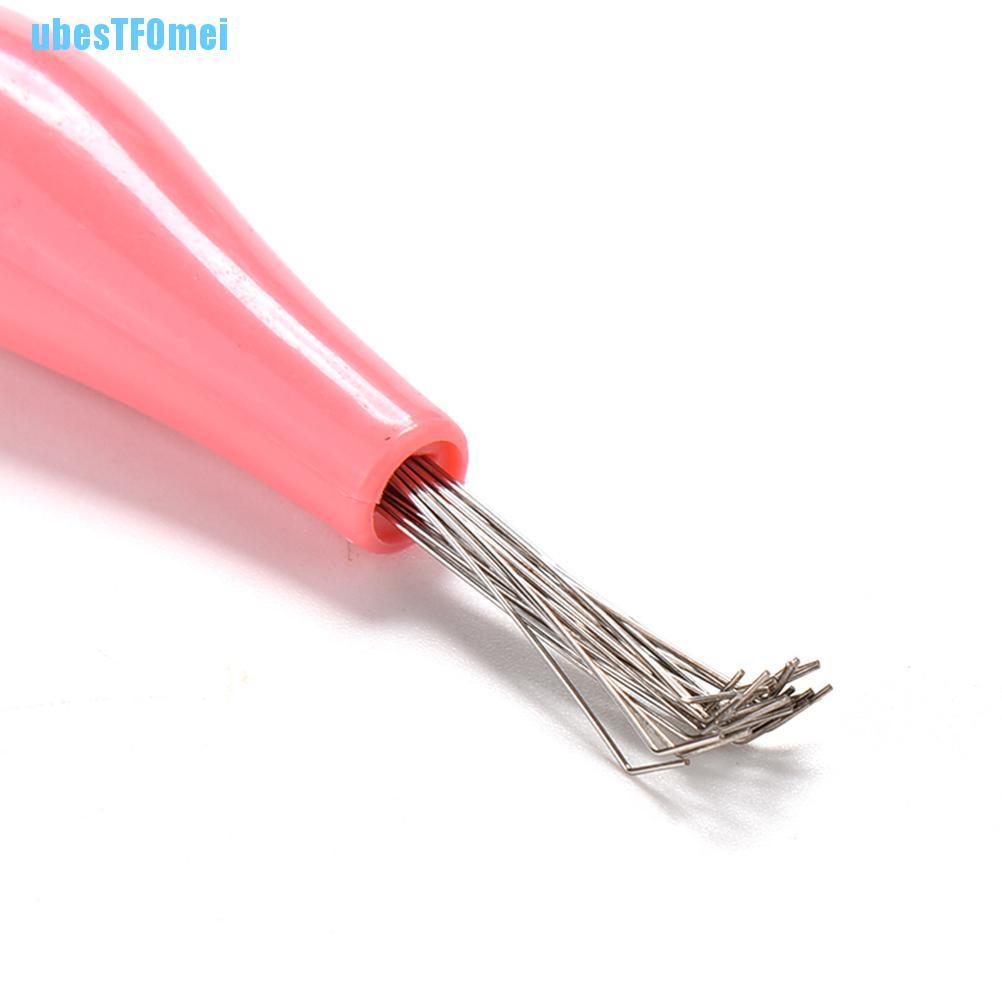 [Hàng mới về] Dụng cụ làm sạch lược chải tóc tay cầm nhựa màu hồng