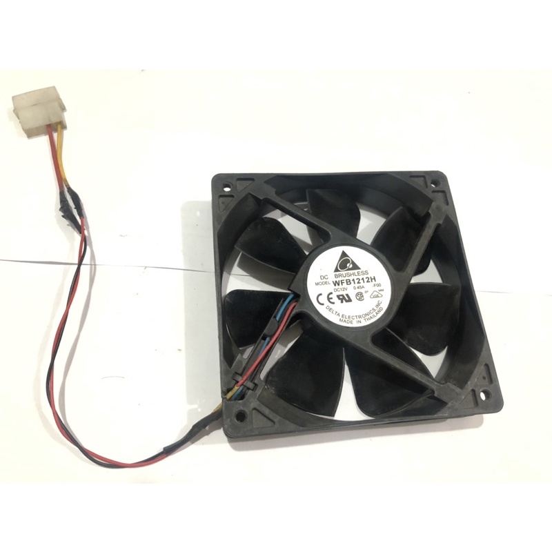 Fan Delta 12cm dày 2,5cm 0.45A chân ata như hình