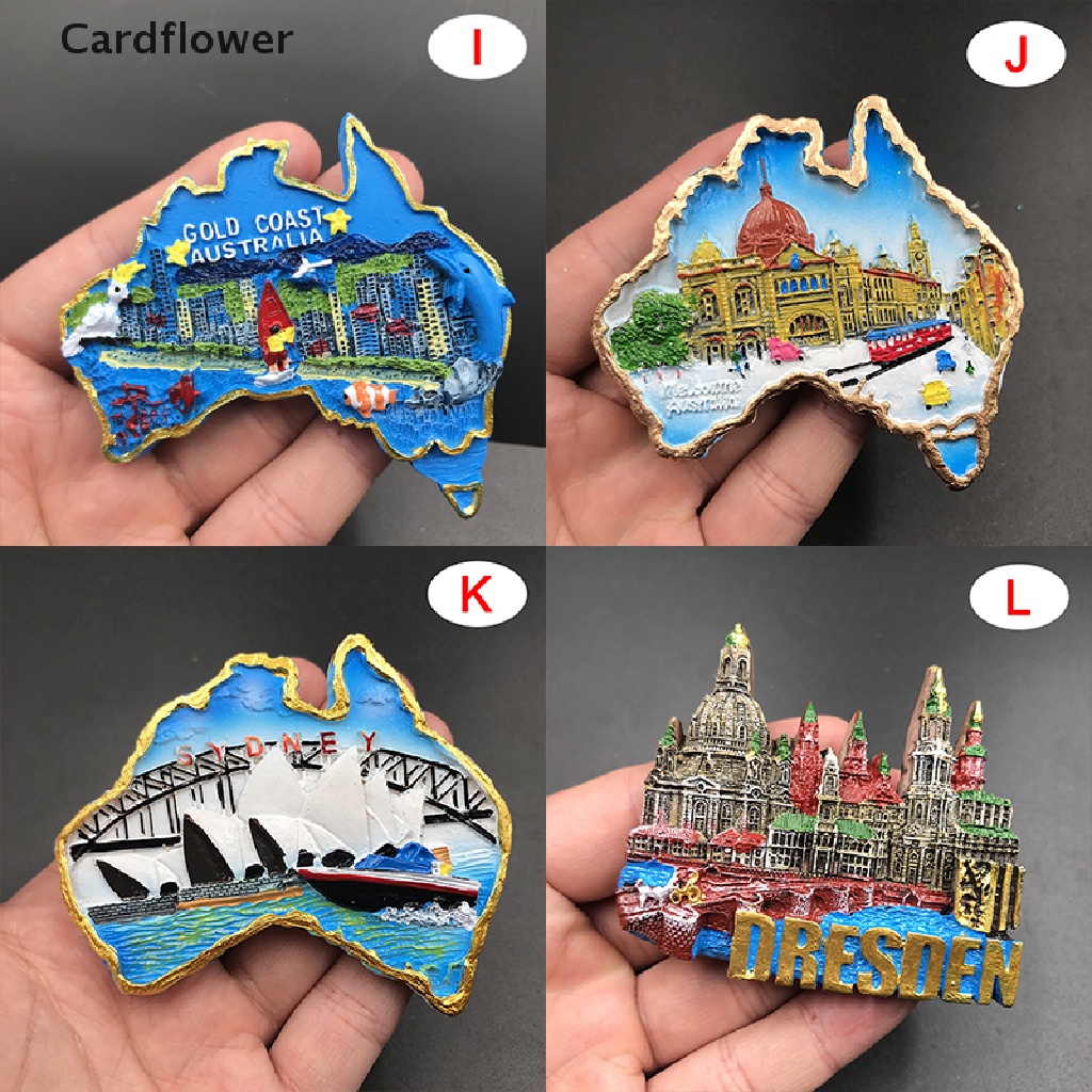 Cardflower National Tourist Hungary Australia Germany Spain Belgium Resin Fridge Magnet new – – top1shop