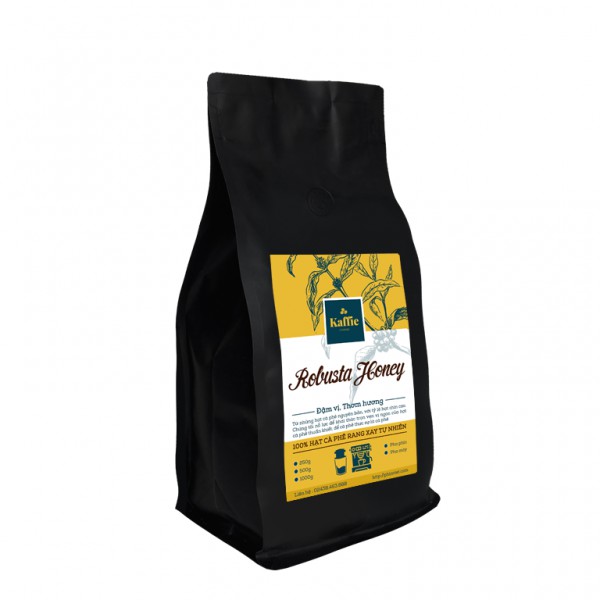 Cà phê hạt Kaffie Robusta Honey - Cà phê nguyên chất rang mộc