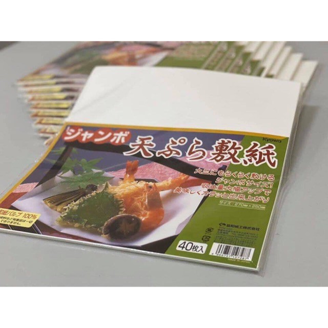 [Đồng giá 33k] Set 40 giấy thấm dầu mỡ đồ chiên rán Kyowa giấy dai, ít rách, thấm dầu nhanh Nhật Bản