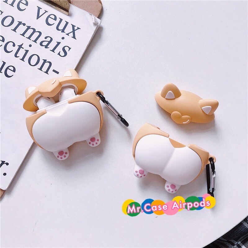 Case Airpods 1/2 Vỏ Ốp Đựng Tai Nghe Chú Cún Vàng