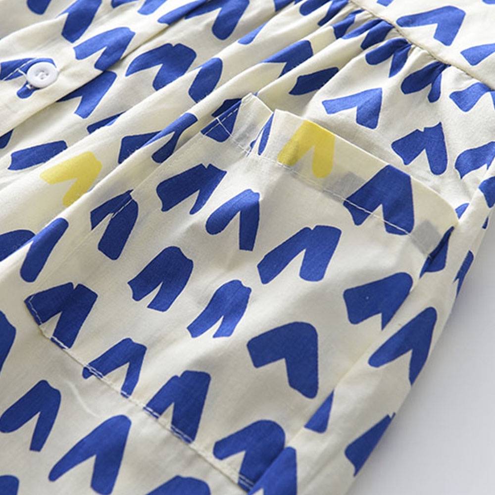 Đầm công chúa BEAR LEADER không tay in họa tiết kiểu trái tim xinh xắn dành cho bé gái