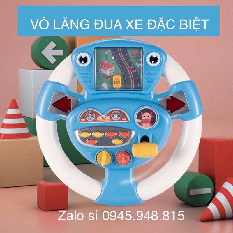 HỒI HỘP, KỊCH TÍNH với Vô Lăng Đua Xe đặc biệt, size to 25cm. Đồ chơi vô lăng lái xe dành cho bé trai bé gái