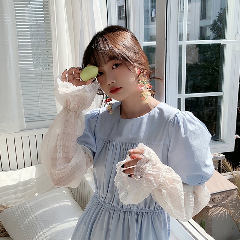 Găng Tay Ren Co Giãn Chống Nắng Dành Cho Nữ