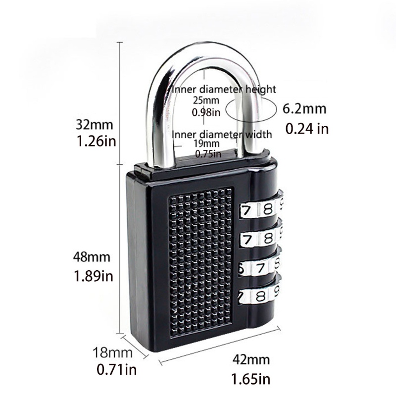 Ổ Khóa Mật Khẩu 4 Chữ Số Di Động Chống Thời Tiết Đa Ứng Dụng