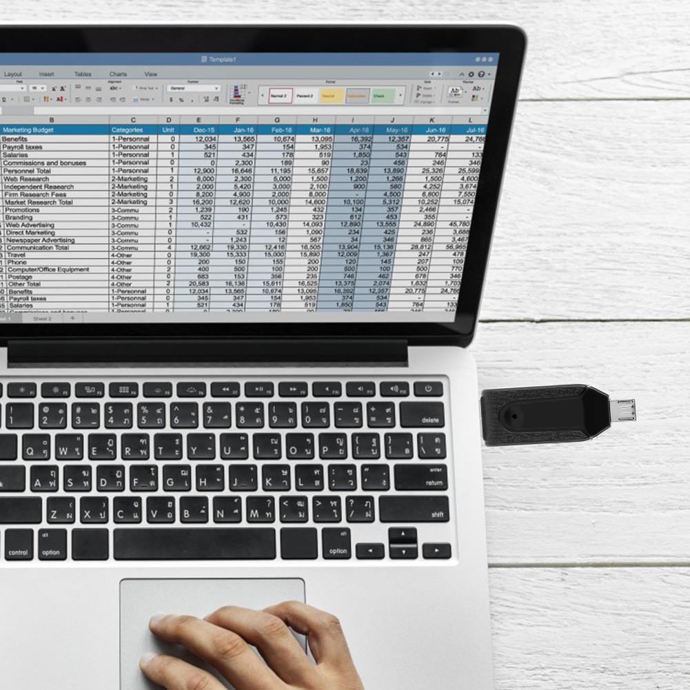 Đầu Đọc Thẻ Nhớ Usb 2.0 Micro Usb Otg Dành Cho Điện Thoại / Máy Tính