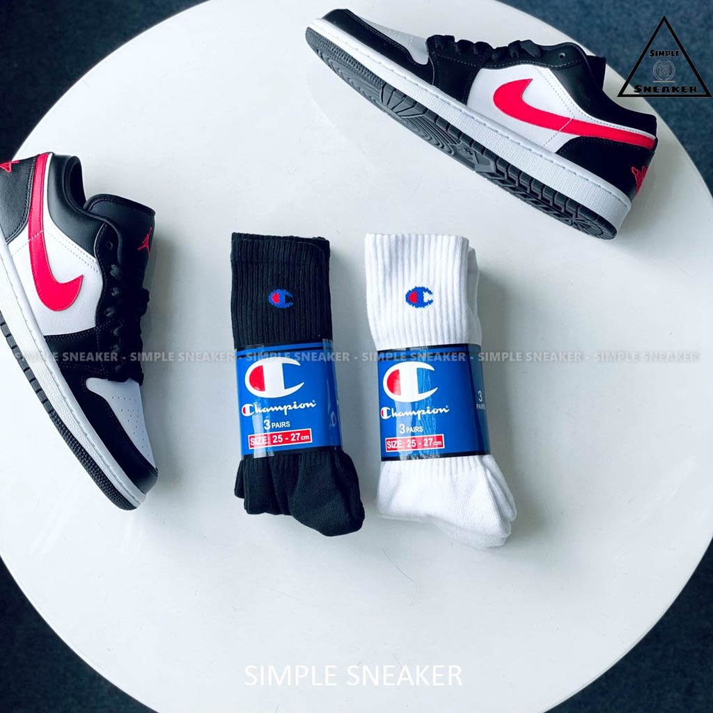 Pack 3 Đôi Vớ Chính Hãng💙FREESHIP💙Tất Nike, Adidas, Champions Cổ Cao, Cổ Lửng, Cổ Lười - Chất Coton Thấm Hút Mồ Hôi Tốt