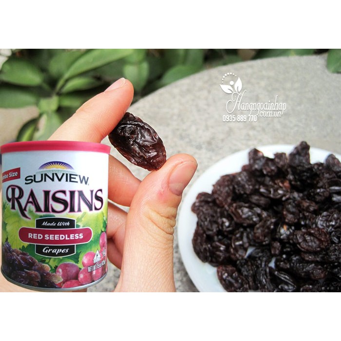 [Mã BMBAU50 giảm 7% đơn 99K] (Date T11/2023) Nho khô Mỹ không hạt Sunview Raisins Red Seedless 425 gram - Nhất Tín Food