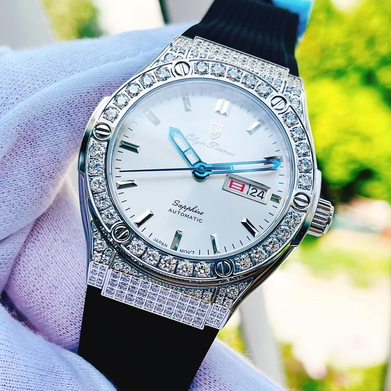Đông hồ nam Cao Cấp Olym Pianus OP990-45 chính hãng - Full dá