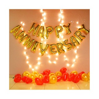 Set Bong Bóng Happy Anniversary, Combo Bóng Mừng Kỷ Niệm, Kỷ Yếu Phụ kiện trang trí tiệc sự kiện