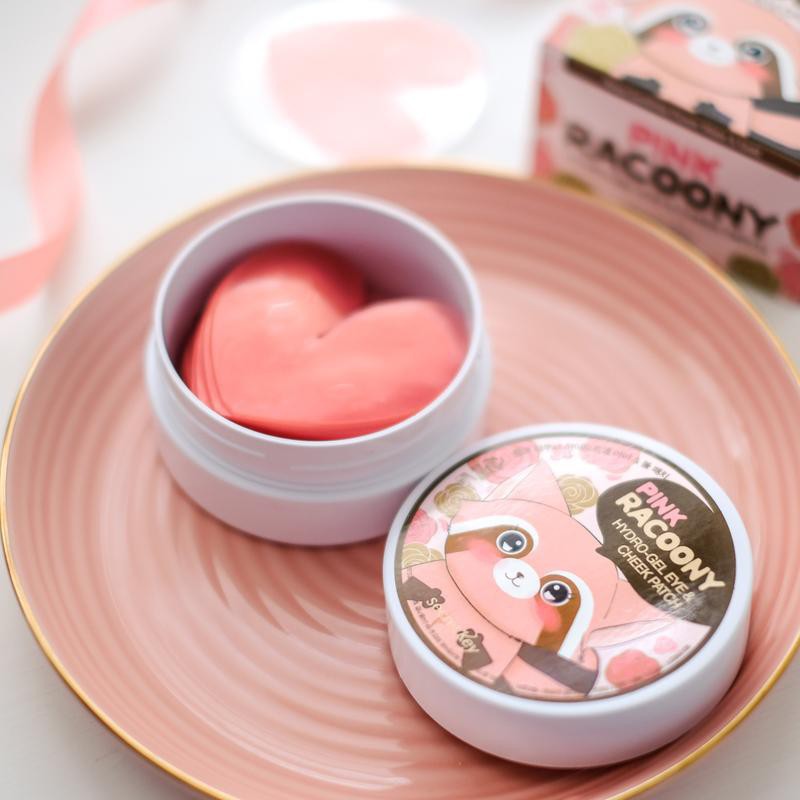 Mặt Nạ Dưỡng Mắt, Má Và Giảm Mụn Thâm Secret Key Gold - Pink Racoony Hydro Gel Eye &amp; Spot Patch  - Khongcoson