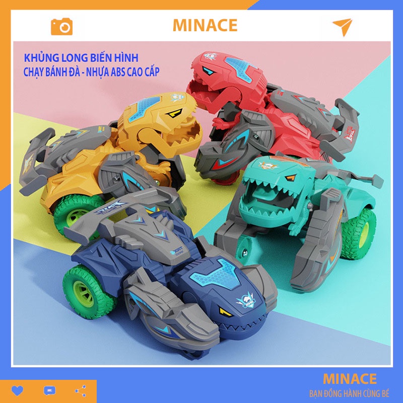 Đồ chơi cho bé ô tô khủng long biến hình phát triển tư duy trẻ em MINACE KLM