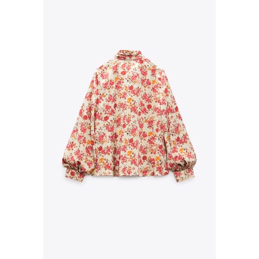 Áo sơ mi hoạ tiết hoa ZARA AUTH SIZE XS