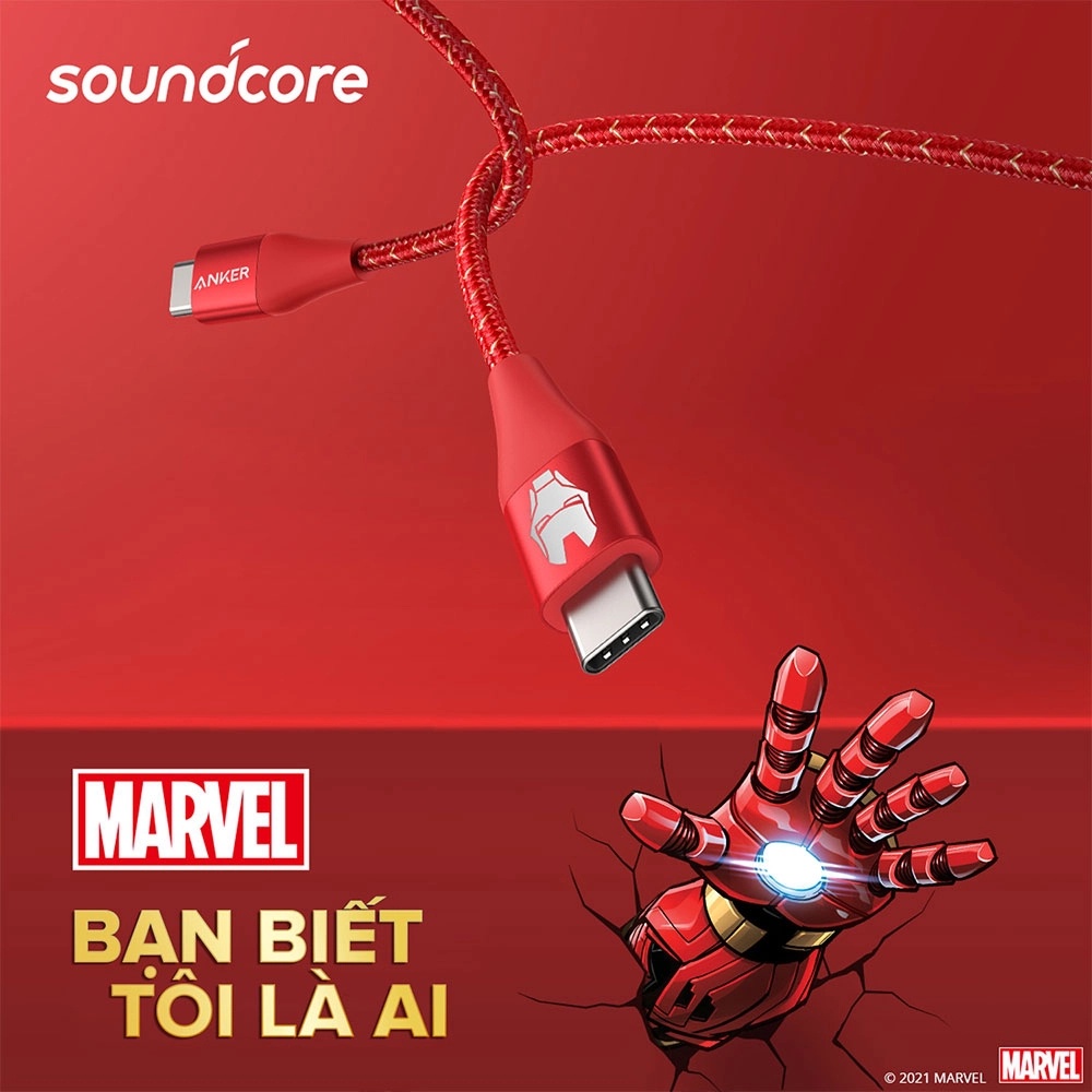 Cáp ANKER POWERLINE+ II USB-C TO USB-C DÀI 1.8m MARVEL EDITION - A9549
