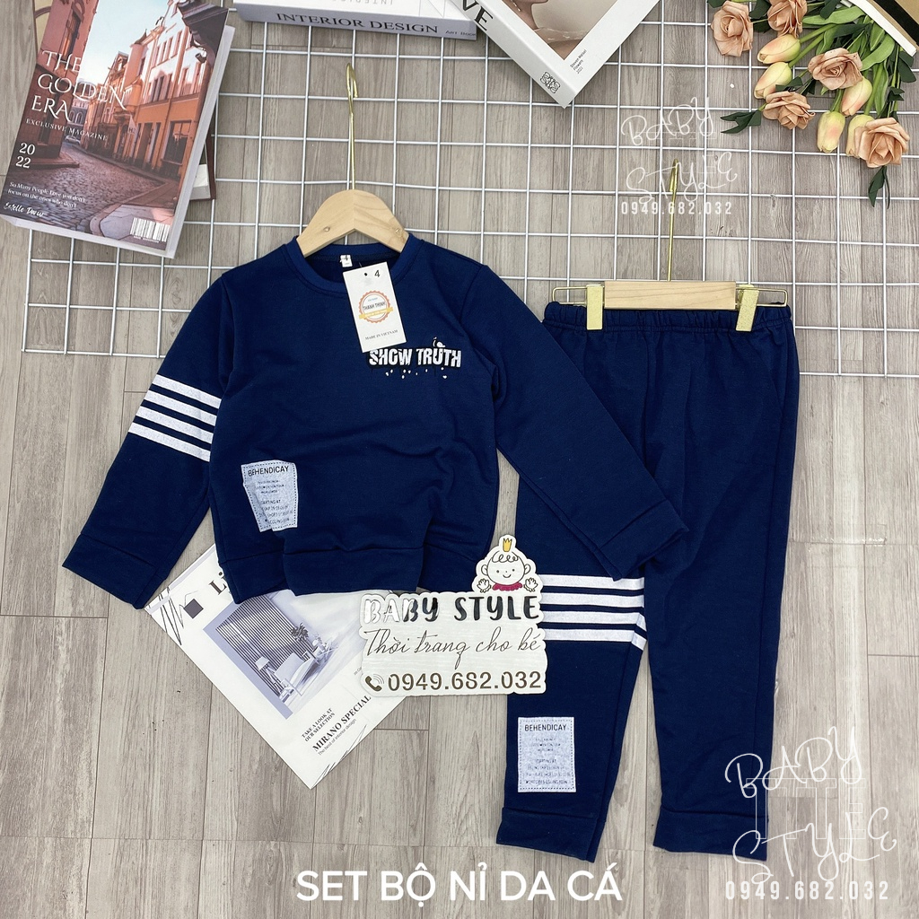 Bộ quần áo thu đông dài tay bé gái &quot;SNOW&quot; 14-45klg cho bé gái 4-14 tuổi. Bộ thể thao dài tay vải nỉ da cá. B33