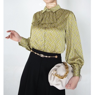 Chân váy midi xòe bổ mảnh CCHAT