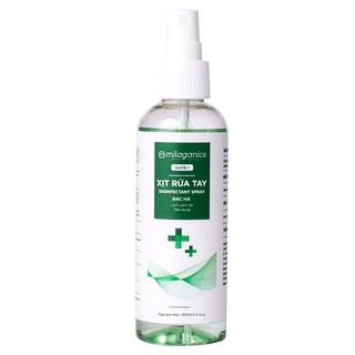 QT Xịt rửa tay bạc hà Milaganics Safe + 100ml