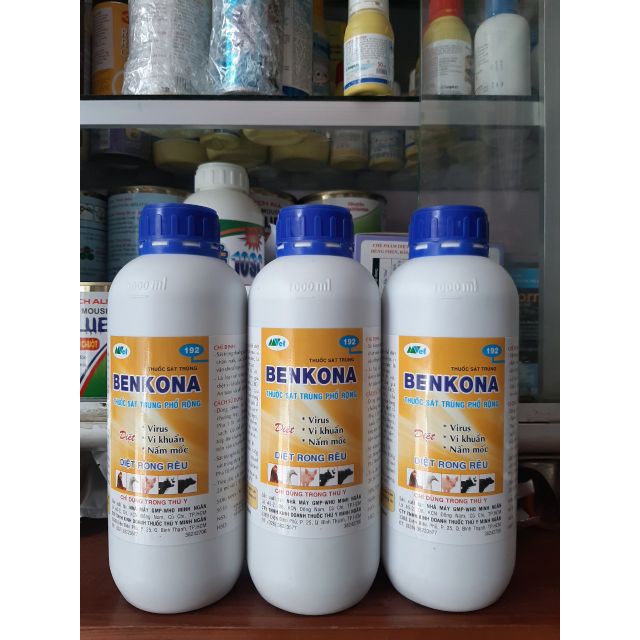 Thuốc diệt khuẩn Benkona,diệt vi khuẩn nấm mốc,phòng dịch bệnh 1Lít LL1704