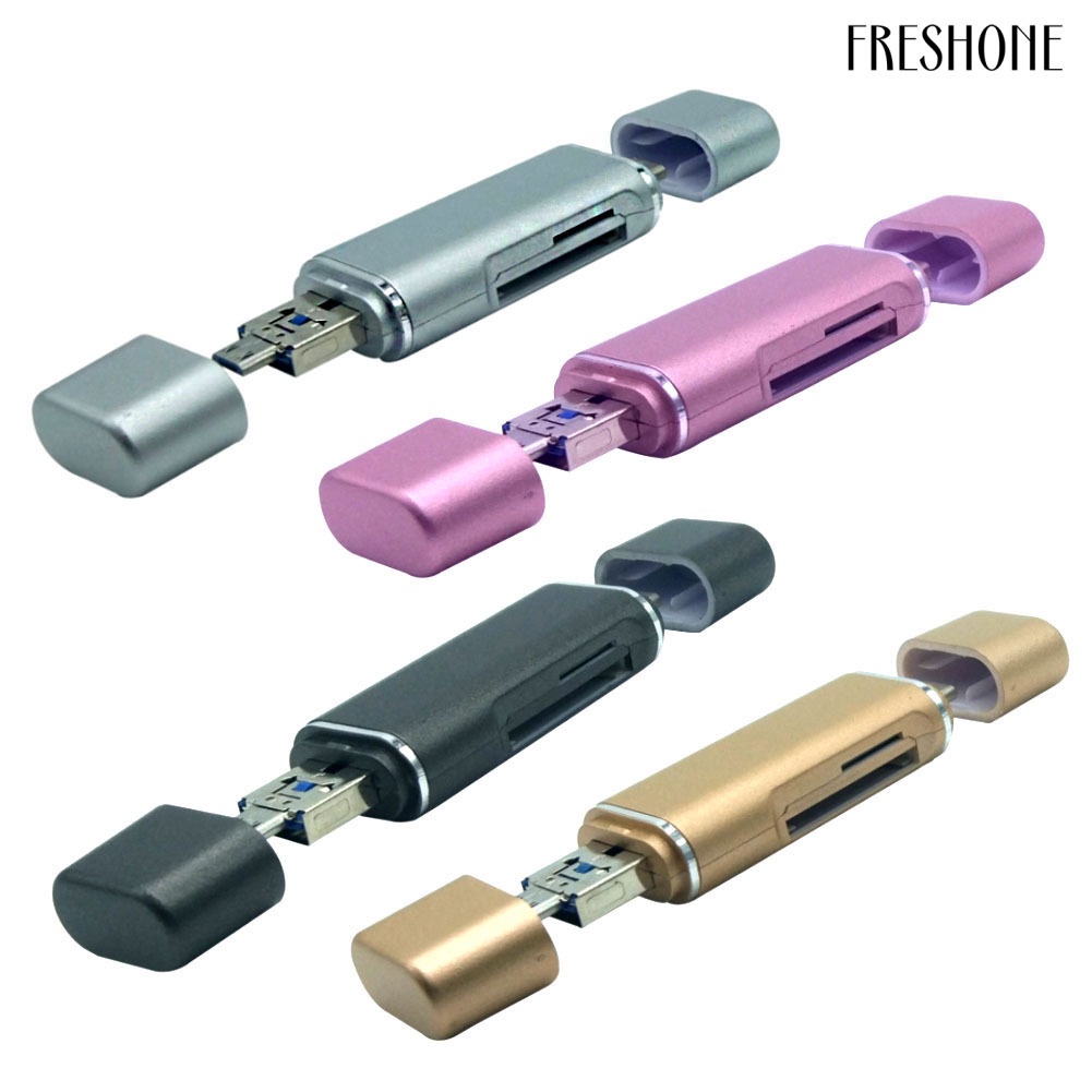 Đầu Đọc Thẻ Nhớ 5 Trong 1 OTG Micro USB 3.1 Type-C TF SD Cho Điện Thoại Android | BigBuy360 - bigbuy360.vn