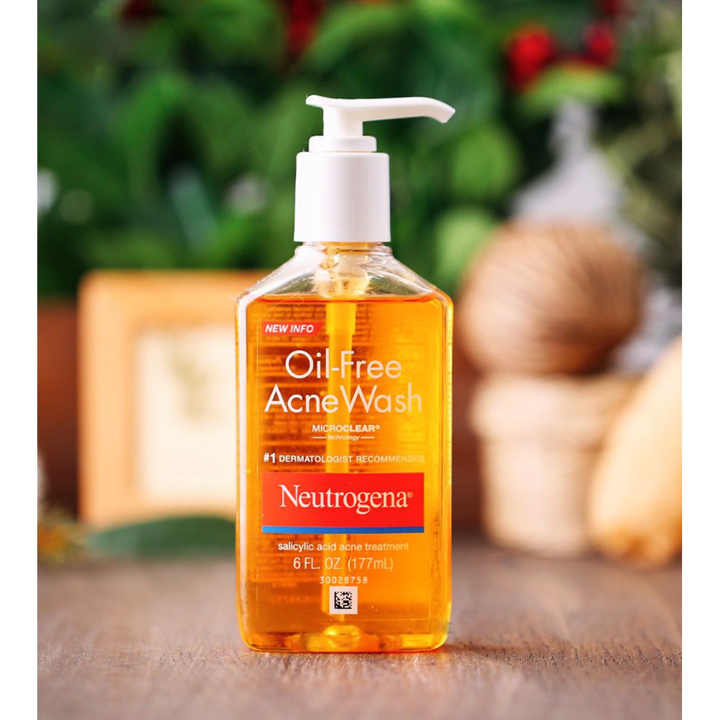 Sữa Rửa Mặt Cho Da Dầu Mụn NEUTROGENA Oil Free Acne Wash Kiểm Dầu, Ngăn Ngừa Mụn