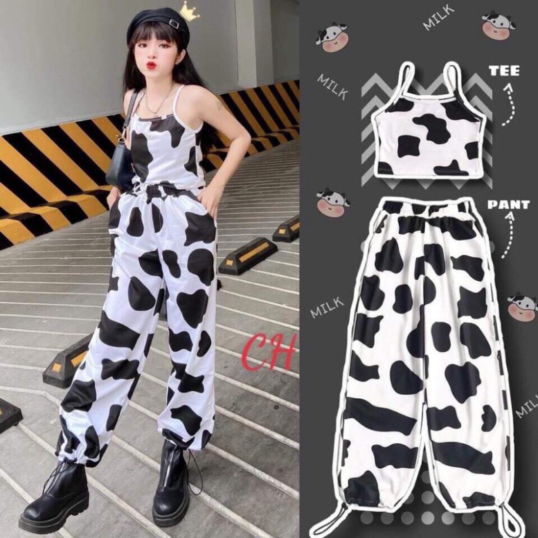Sét áo hai dây + quần loang bò CH0421