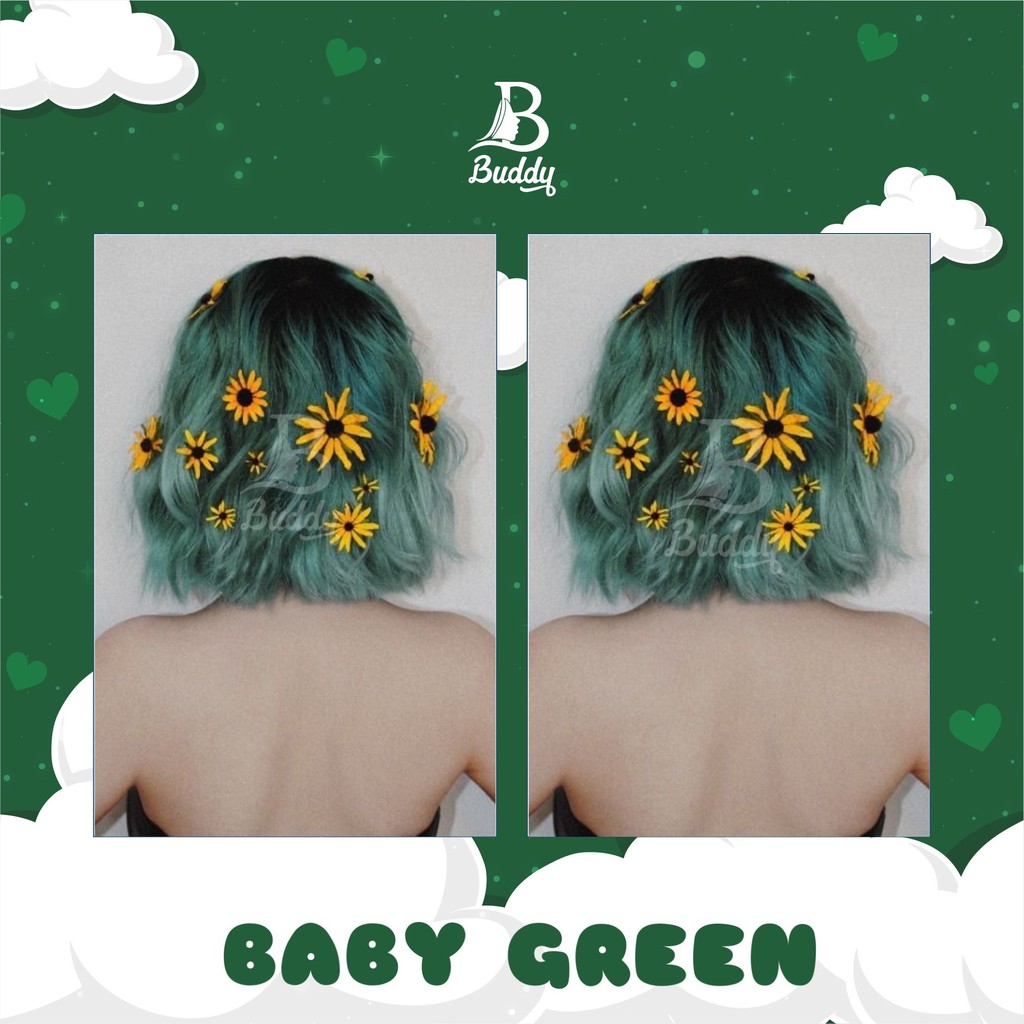 Thuốc nhuộm tóc Baby green/ Green pastel/ Xanh rêu nhạt của Buddyhairs