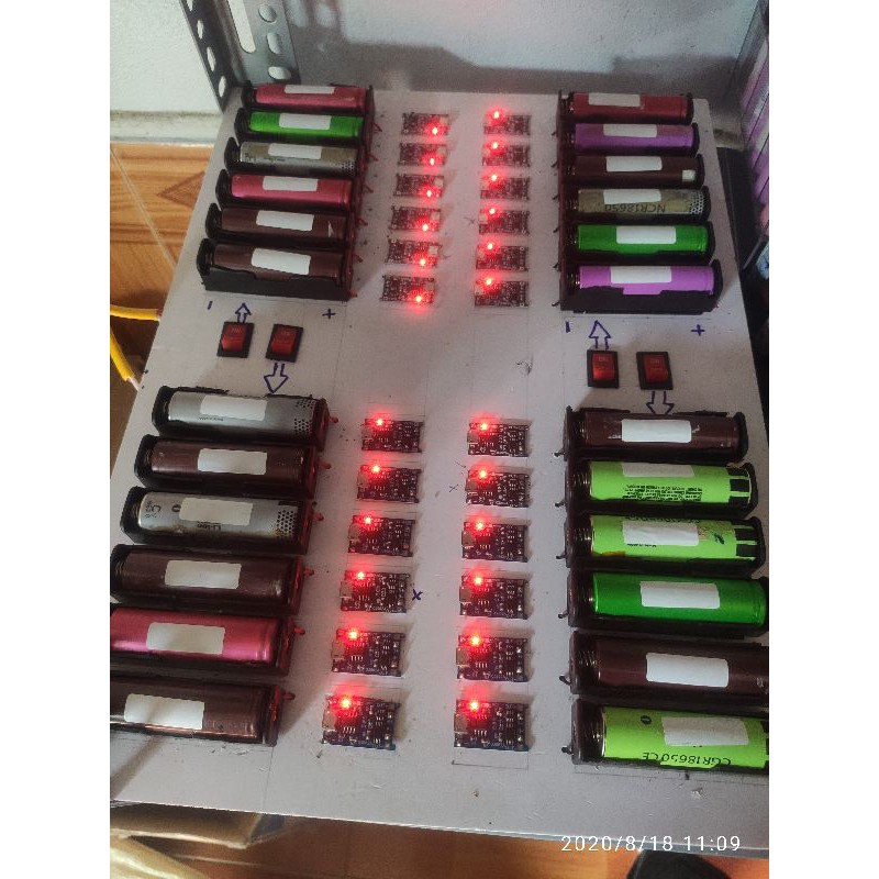 Khối pin 4,6,8,10 viên 18650 hàn song song-dung lượng 8000-20000mah